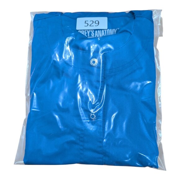 Grey's Anatomy Barco Women's Scrub Jacket Warm-Up Snap Up Galaxy Blue Sz Small - Picture 9 of 9